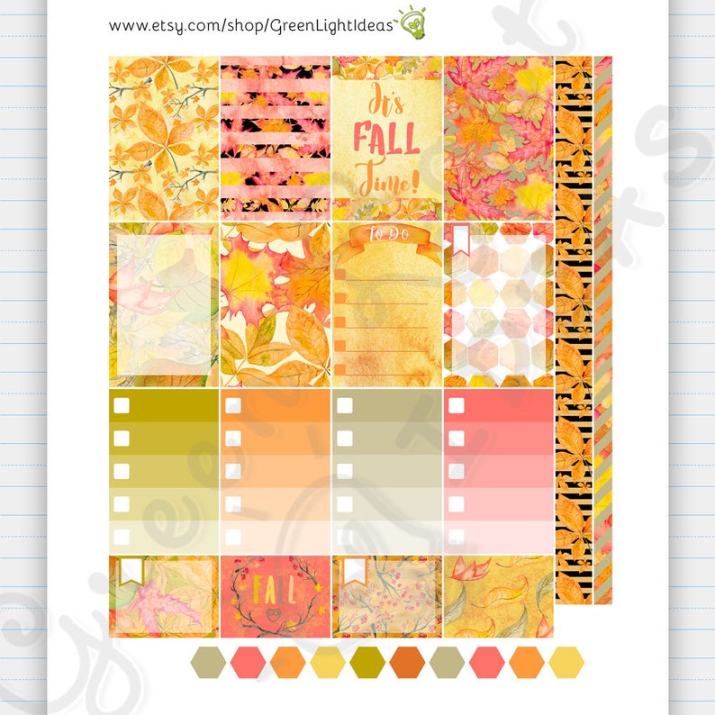 Fall Printable Stickers, Happy Planner Fall Weekly Kit, Autumn Happy ...