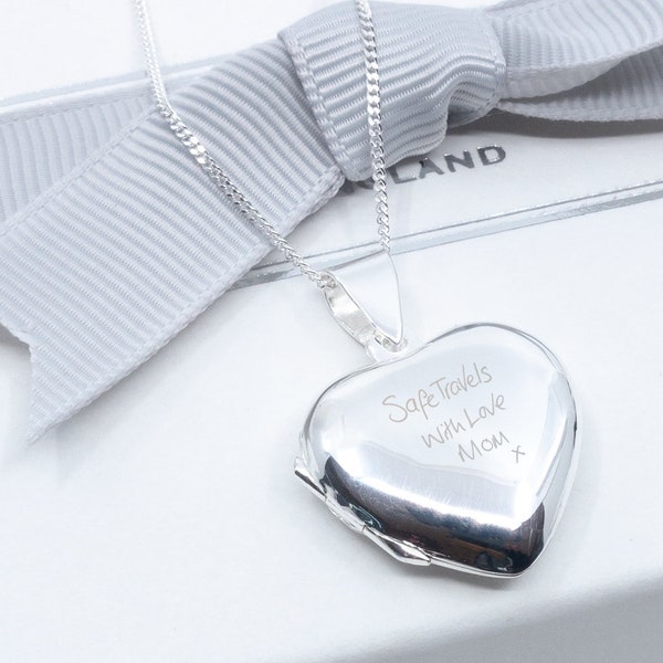 Own Handwriting Sterling silver Locket Necklace