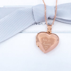 Own Handwriting Rose Gold Locket