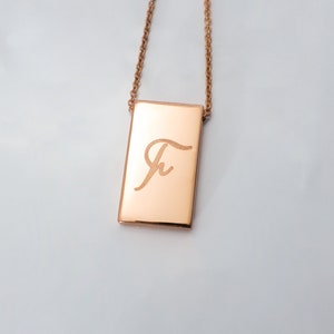 Personalised  Rose Gold Ingot Necklace
