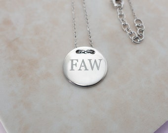 Personalised  Silver Slider Disc Necklace