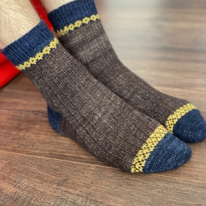 Downloadable Knitting Pattern PDF / Sock knitting pattern / Men's sock knitting pattern / Sock pattern / Knitting pattern My Man's socks image 3