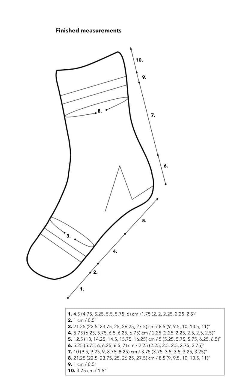 Downloadable Knitting Pattern PDF / Sock knitting pattern / Men's sock knitting pattern / Sock pattern / Knitting pattern My Man's socks image 7