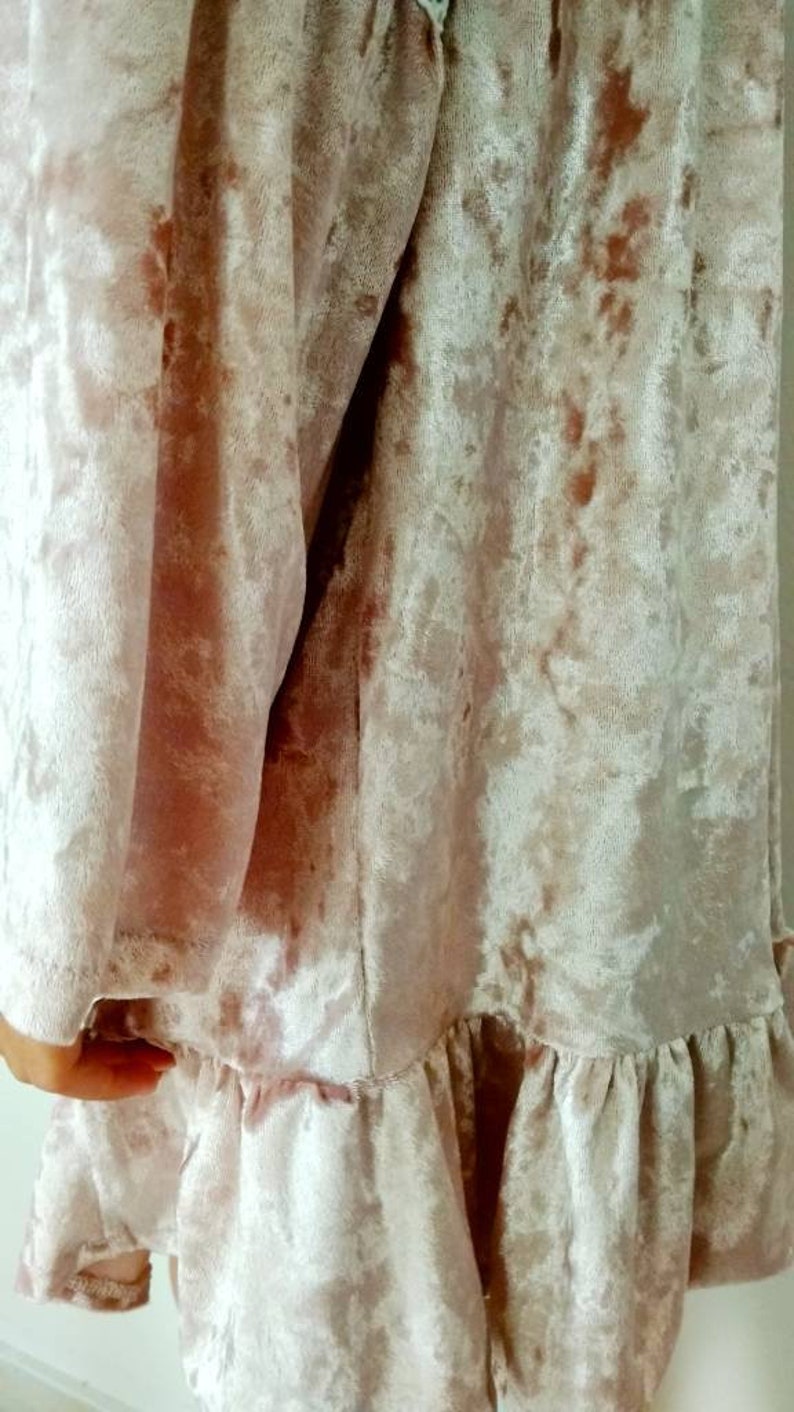 Pink velvet dress girl, party girl, girl's clothes, Christmas outfits, special occasion clothes, girl's gift idea, crushed velvet, image 10