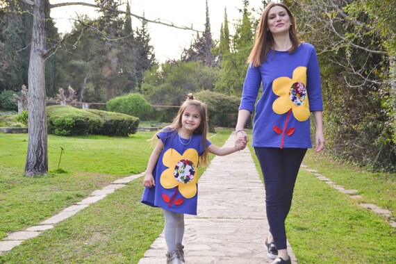 Mother daughter sunflower dress sales
