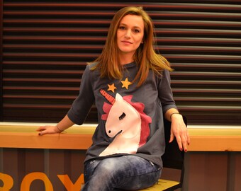 Unicorn shirt Unique Gifts for birthday Gifts for Wife Anniversary Gifts for her Dress for Women Gift for mother  Unicorn sweatshirt