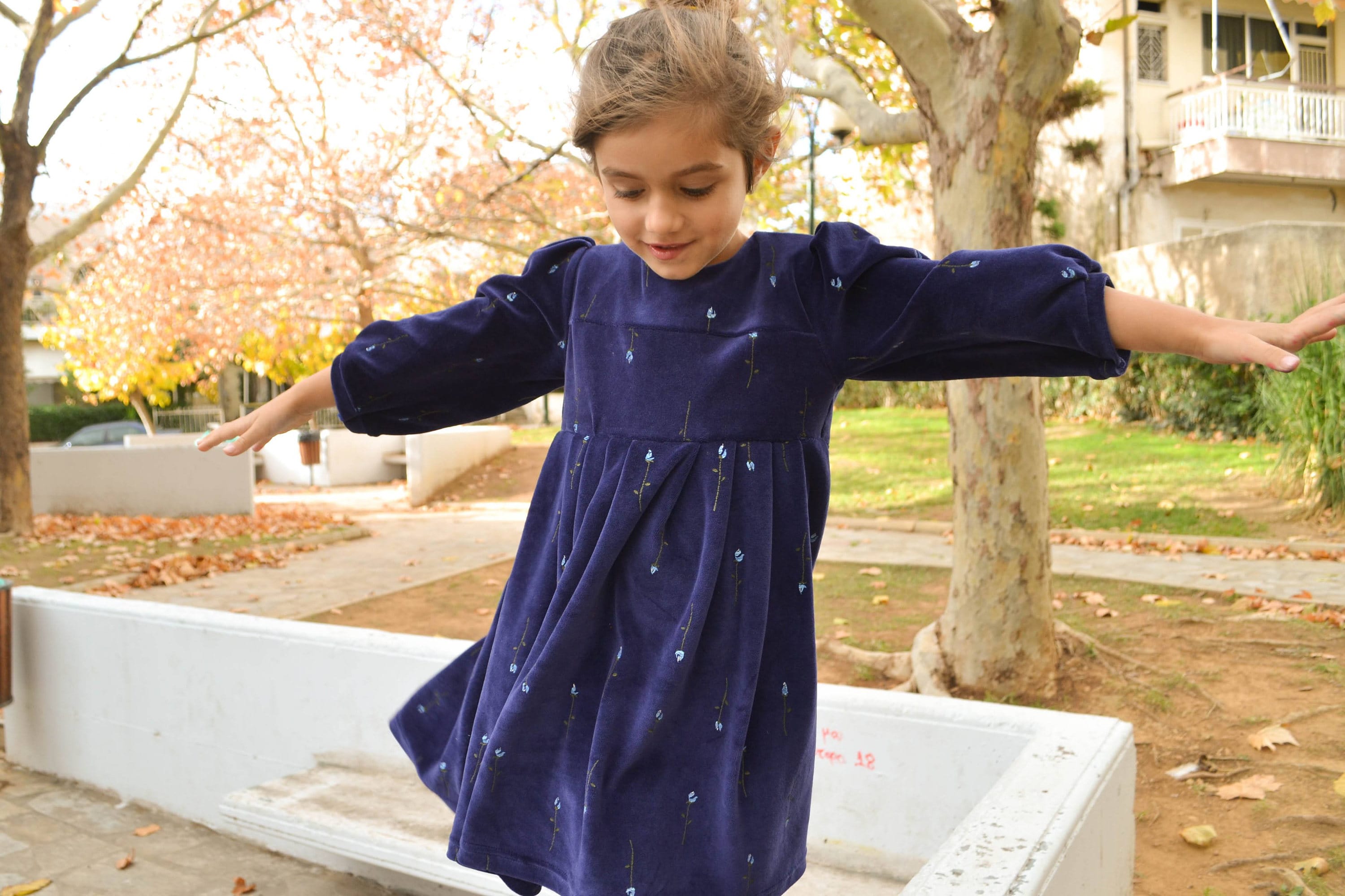 Blue Velvet Dress Christmas Dress Winter Dress Birthday Costume Anniversary Dress Royal Blue Long Sleeve Velvet With Flowers Christmas Gift Etsy Canada
