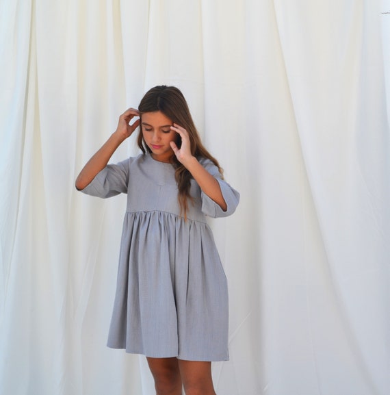 Grey linen dress, Girls linen dress, linen dress, linen dress for girls, Grey Girls dress, party dress, comfort dress, boho style dress Grey linen dress, Girls linen dress, linen dress, linen dress for girls, Grey Girls dress, party dress, comfort dress, boho style dress