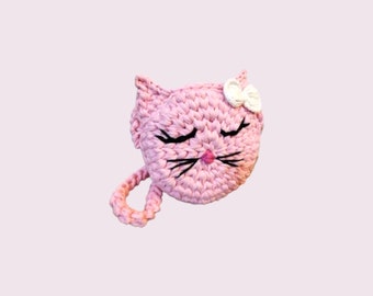 Crochet cat bag Crochet bag Crochet handmade bag, cat bag, animal bag, toddlers bag, kids bag, girls bag, christmas gift, pink crossbody bag