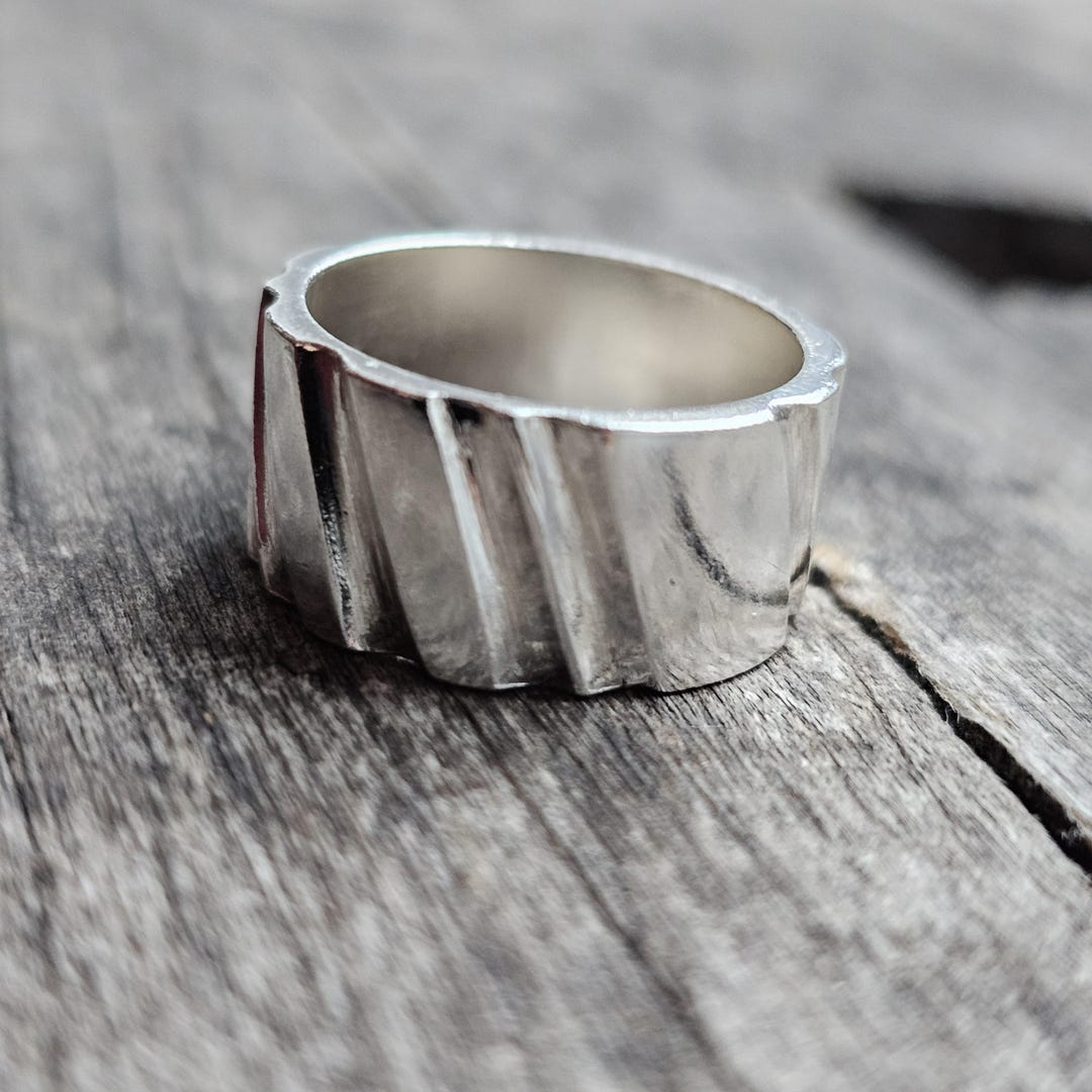Silver Rings Y2k Y2K Era Contemporary British Silver Ring — UK Ring Size O 1/2 - US Ring ...