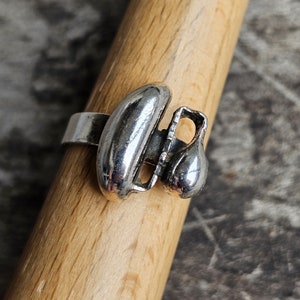 1970s Modernist Finnish Sterling Silver Ring by Karl Laine Finnfeelings 1975 UK Size O / US Size 7 1/4