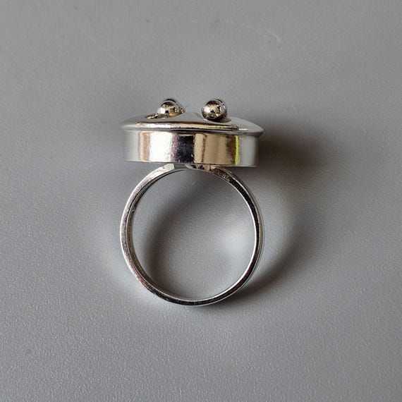 Vintage Modernist Balls or Spheres Ring