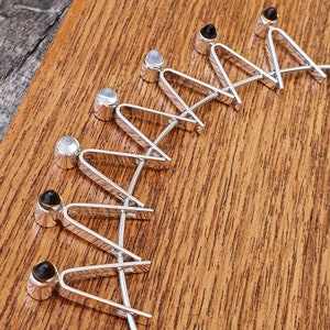 Finnish Modernist Silver & Gemstone Necklace Pendants by Elis Kauppi Kupittaan Kulta 1960s