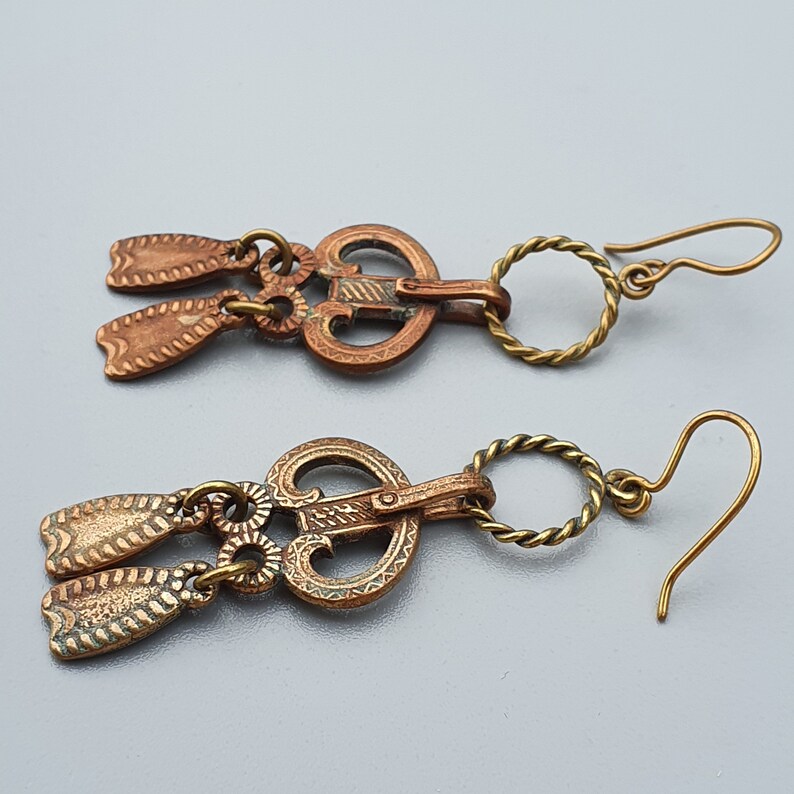 Finnish Kalevala Koru Viipurin Rinkila Bronze Earrings