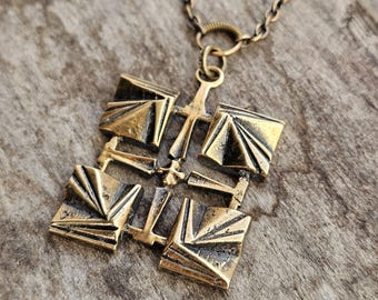 60s 70s Pentti Sarpaneva Bronze Pitsi Necklace サルパネヴァ