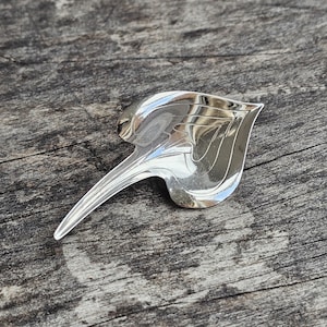 Vintage Modernist 1960s Danish Sterling Silver Leaf Brooch (Possibly Max Standager) – Scandinavian Designer Jewelry, Elegant Nature Pin