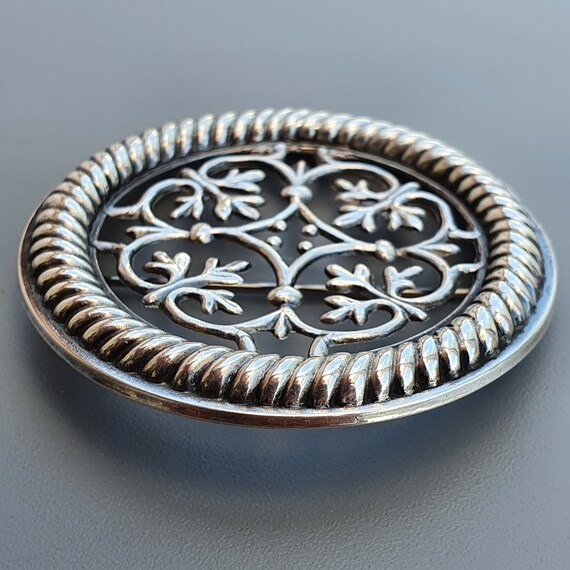 Finnish Silver Kalevala Koru Ancient Style Brooch