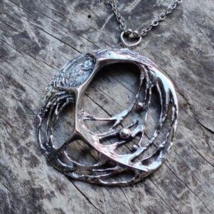 Large Karl Laine Spiders Web Sterling Silver Necklace by Sten & Laine Finnfeelings Hallmarked 1976