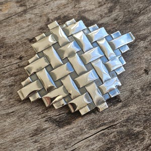 1960s Finnish Modernist Abstract Silver Brooch by Turun Hopea – Nordic Designer Jewelry, Vintage Abstract Pin, Retro Scandinavian Brooch