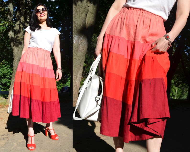 red maxi skirt 20