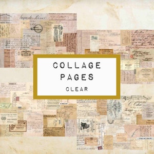 COLLAGE PAGES, digitales JUNK Journal druckbar, Journal Ephemera, Junk Journal Papier, Vintage Papier, Art Journal