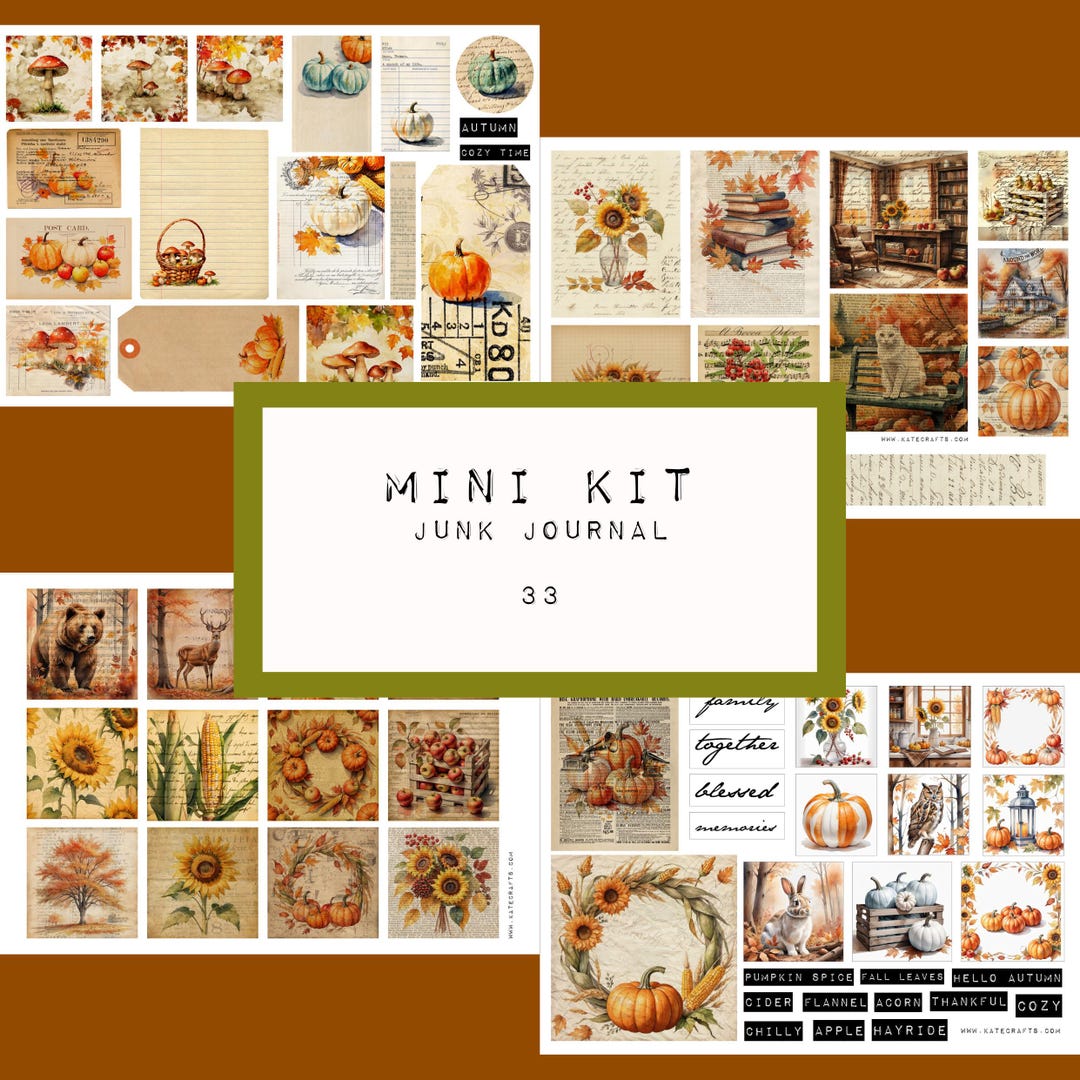 MINI KIT - Junk Journal - Nr33, Digital JUNK Journal Printable ...