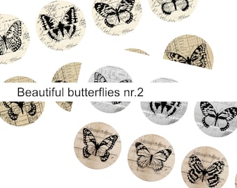 Vintage Butterfly Ephemera, Junk Journal Printable (Digital Download)