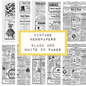 Vintage Newspapers Printable Paper Antique Texture Junk Journal