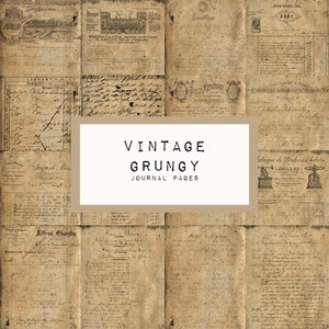 VINTAGE GRUNGY journal pages - digital JUNK journal printable, journal ephemera, junk journal pape grungy junk journal, KC0498