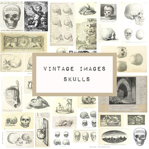 ヴィンテージ イメージ スカル、デジタル ジャンク ジャーナル プリンタブル、ジャーナル エフェメラ、ジャンク ジャーナル ペーパー、ヴィンテージ ペーパー、KC0381、骨、katecrafts
