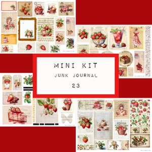 MINI KIT - Junk Journal - Nr. 23, digitales JUNK Journal zum Ausdrucken, Journal Ephemera, Junk Journal Papier, Kunstjournal, Katecrafts, KC0585