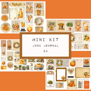 オレンジの小さなジャンクジャーナル☆セット Orange Journal - Etsy