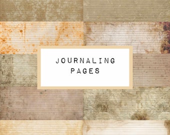 JOURNALING pages, digital JUNK journal printable, journal ephemera, junk journal paper, vintage paper