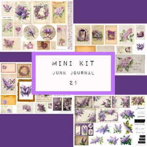 MINI KIT  - junk journal - nr21,  digital JUNK journal printable, journal ephemera, junk journal paper,  art journal, katecrafts, KC0583
