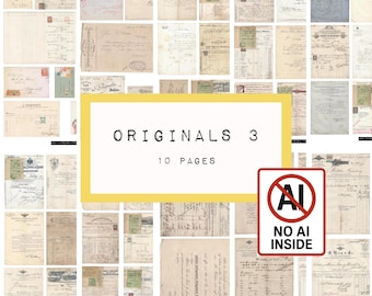 Vintage Ephemera, Original Image Scans for Junk Journals (Digital Download), KC0679, NO AI