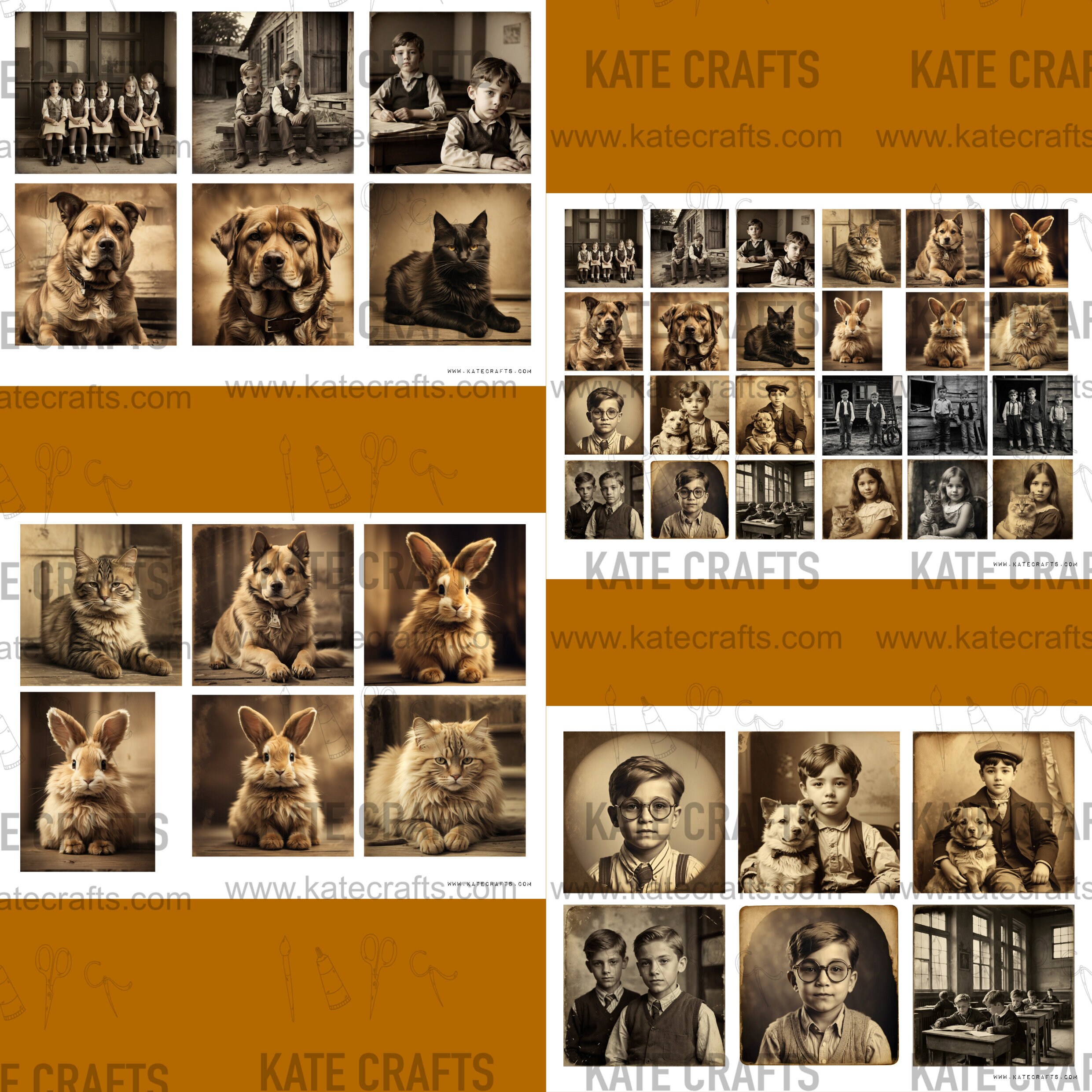 VINTAGE PHOTOS Ai Created, Digital JUNK Journal Printable, Journal ...