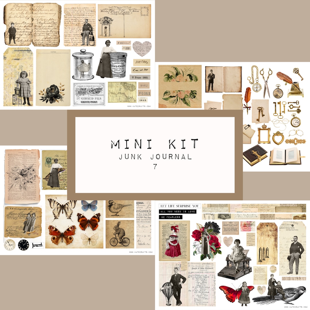 MINI KIT - Junk Journal - Nr7, Digital JUNK Journal Printable, Journal ...