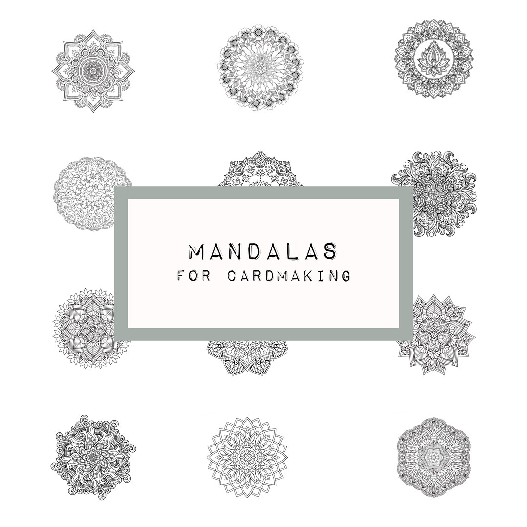 MANDALAS Images for Card Making and Paper Crafting, Digital Download ...