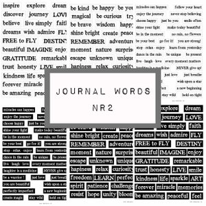 6 pages of journal words and quotes nr 2,  digital JUNK journal printable, journal ephemera, junk journal paper,  art journal