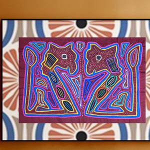 Indigenous original décor- textile wall hanging art - Bohemian Home Décor, Ethnic Handmade Tapestry