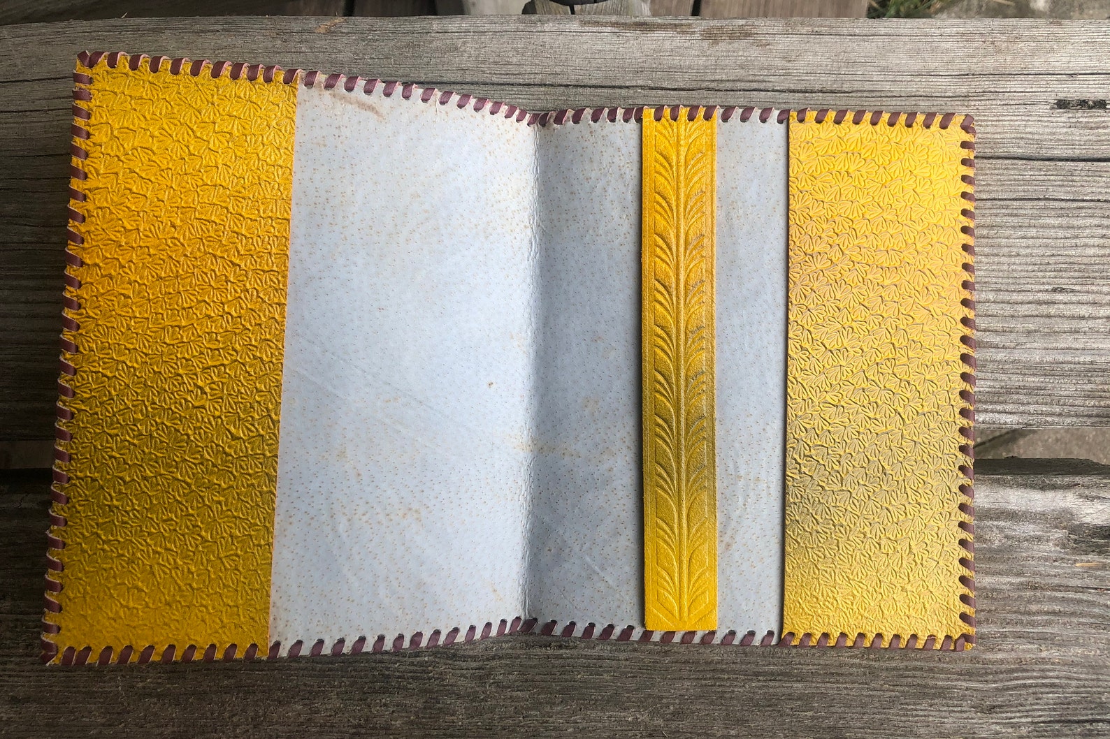 Vintage Leather Book Cover for a Small Book Embossed Leather Etsy UK