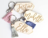 Personalized Keychain - Bridesmaid Wedding Party Gift - Key Chain Bag Tag - Gifts for Her Under 20 Easter Basket Stuffers Stocking Stuffer