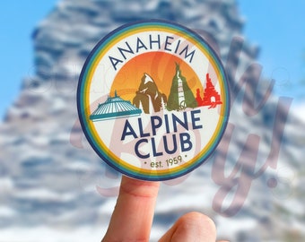 Lake Buena Vista Alpine Club Sticker Anaheim Alpine Club Vinyl Water Bottle Sticker Laptop Sticker Decal READY to SHIP!