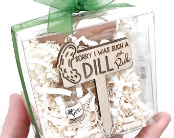 Im Sorry Gift - I'm Sorry - Herb Growing Kit - Dill Plant - DIY Seed Kit - Custom Apology Greeting - Best Friend Gift - Wee Green Greetings