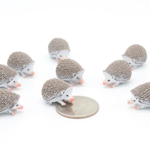 Set of Miniature Hedgehogs - Mini Hedgehog - Terrarium Supplies - Teeny Tiny Pack of Pets - Diorama Supplies Soap Making - READY TO SHIP!