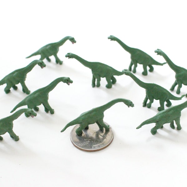 Set of Miniature Brachiosaurus - Mini Dinosaur - Terrarium Supplies - Teeny Tiny Pack of Dinos Diorama Supplies Soap Making - READY TO SHIP!