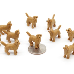 Abaodam 4 Sets Micro Landscape Deer Mushroom Decor Toys Little Animals  Figures Dog Figurine Small Animal Figurines Toy Dog Micro Figures Dog  Figures