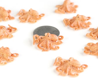 Set of Miniature Octopus - Mini Octopus - Terrarium Supplies - Teeny Tiny Pack of Sea Creatures Soap Making Diorama Supplies READY TO SHIP!