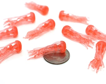 Set of Miniature Jellyfish - Mini jelly fish - Terrarium Supplies - Teeny Tiny Pack of fish Diorama Supplies Soap Making - READY TO SHIP!