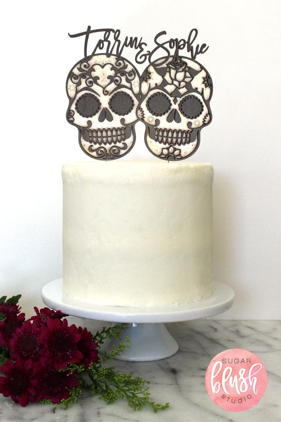 Crane De Sucre Personnalise Calavera Gateau De Mariage Topper